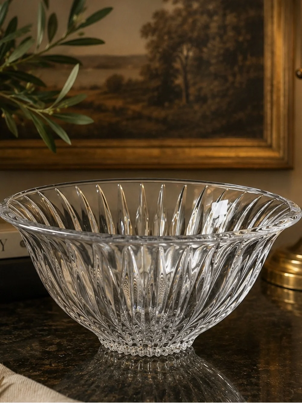 Mikasa Tiara 6” Crystal Bowl | Vintage Slovenia Glass Bowl | Original Sticker